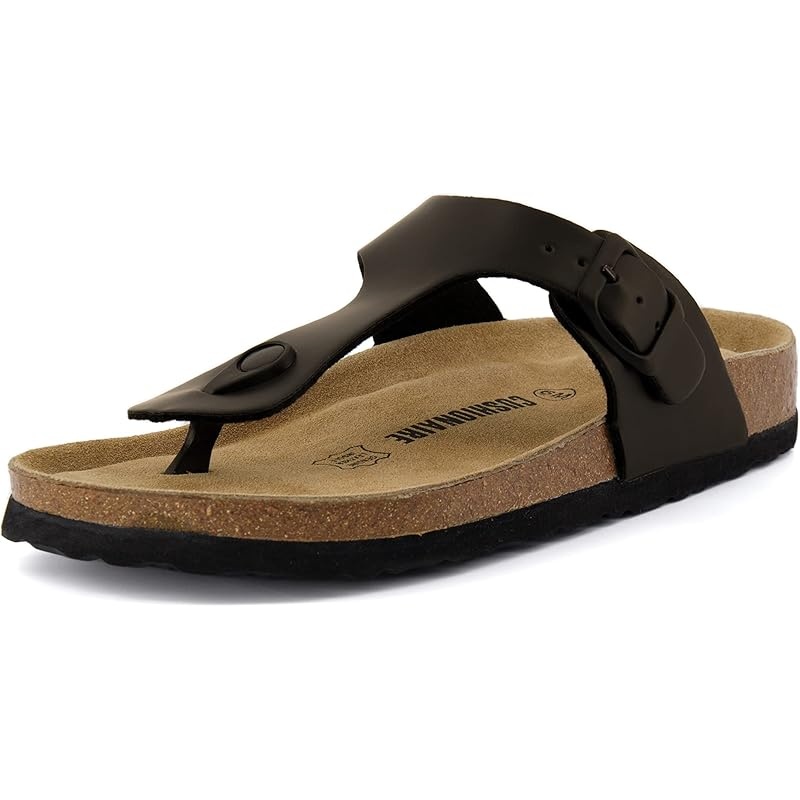 CUSHIONAIRE Women's Leah Cork Footbed Sandal With +Comfort